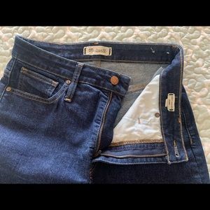 Madewell high waisted skinny jeans in dark wash